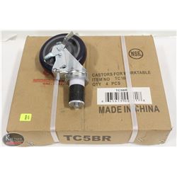 BAILIFF SEIZURE LOT OF 4 WORK TABLE CASTORS