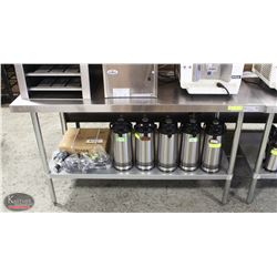 BAILIFF SEIZURE 5' EFI STAINLESS STEEL PREP-TABLE W/ UNDERSHELF