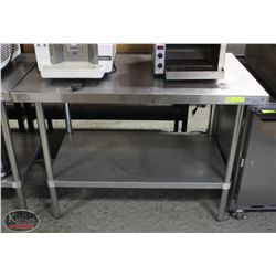 BAILIFF SEZIURE 4' EFI STAINLESS STEEL PREP-TABLE W/ UNDERSHELF