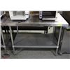 Image 1 : BAILIFF SEZIURE 4' EFI STAINLESS STEEL PREP-TABLE W/ UNDERSHELF