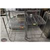 Image 1 : K2) BAILIFF SEIZURE LOT OF 2 - 2 TIER CHROME WIRE RACKS 24"X24"X34