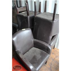 LOT OF 7 LEATHERETTE ARMCHAIRS