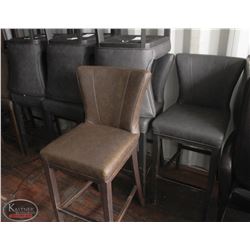 LOT OF 8 LEATHERETTE BAR HEIGHT CHAIRS
