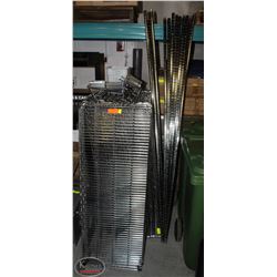 K31) BAILIFF SEIZURE LOT OF DISASSEMBLED CHROME WIRE RACKS