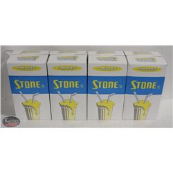 K12) BAILIFF SEIZURE LOT OF APPROX 1200 STONE 10" PLASTIC STRAWS