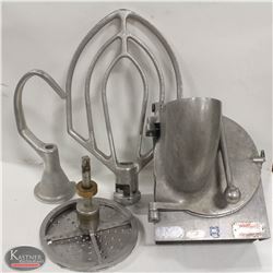 CRATE OF ASSORTED MIXER PARTS & ATTACHMENTS