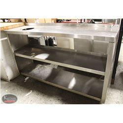 STAINLESS STEEL STORAGE SHELF 54"X15"X32"