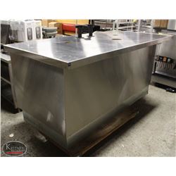 BAILIFF SEIZURE STAINLESS STEEL SERVICE COUNTER 72"X36"X37.5"