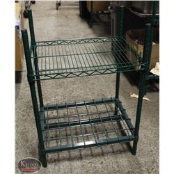 BAILIFF SEIZURE 2-TIER GREEN WIRE RACK 24"X18"X34"