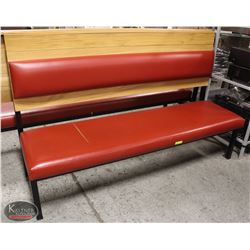 BAILIFF SEIZURE 6FT WOOD & LEATHERETTE SEATING BENCH