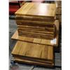 Image 1 : BAILIFF SEIZURE 2 PALLETS OF ASSORTED WOOD TABLE TOPS & TABLE