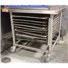 Image 1 : K22) BAILIFF SEIZURE STAINLESS STEEL EQUIPMENT STAND ON CASTORS