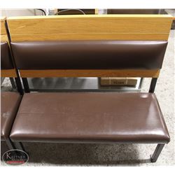 BAILIFF SEIZURE 4FT WOOD & LEATHERETTE SEATING BENCH