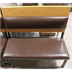 BAILIFF SEIZURE 4FT WOOD & LEATHERETTE SEATING BENCH
