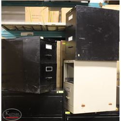 LOT OF 3 METAL 2-DRAWER FILING CABINETS