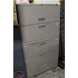 METAL 5-DRAWER LATERAL FILING CABINET