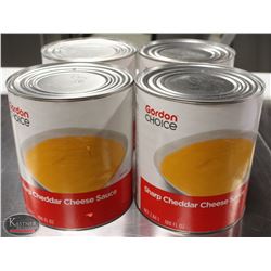 K37) BAILIFF SEIZURE LOT OF 4 - 2.84LCANS OF SHARP CHEDDAR CHEESE