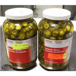 K36) BAILIFF SEIZURE LOT OF 2 - 4L JARS OF JALAPENO SLICES