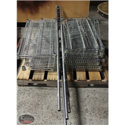 PALLET OF CHROME WIRE RACK PARTS