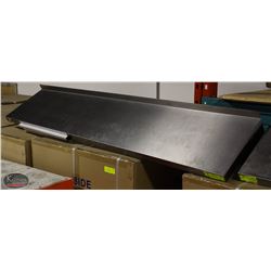 BAILIFF SEIZURE STAINLESS STEEL WALLSHELF W/ 18" CHECK/ORDER RAIL