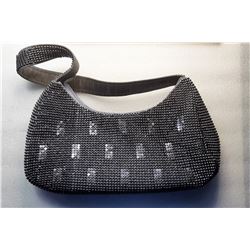 20)   GREY GLASS SEED PEARL AND STEEL CUT