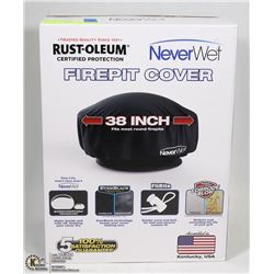NEW NEVER WET 38" SQUARE FIREPIT COVER