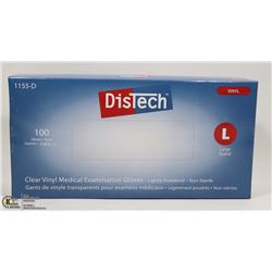 DISTECH CLEAR VINYL MEDIAL EXAMINATION GLOVES