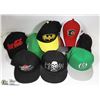 Image 1 : LOT OF 9 MISCELLANEOUS BALL CAPS:  BATMAN, COCA