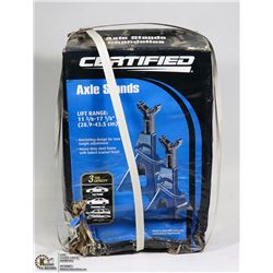 NEW CERTIFIED AXEL STANDS LIFT RANGE 11 3/8 INCHES