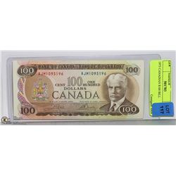 1975 CANADIAN $100 BILL