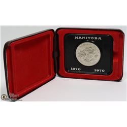 1870 - 1970 MANITOBA $1 COIN IN CASE