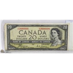 CANDADIAN 1954 DEVILS FACE $20 BILL