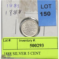 1888 SILVER 5 CENT