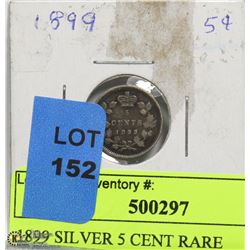 1899 SILVER 5 CENT RARE