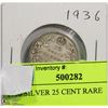 Image 1 : 1936 SILVER 25 CENT
