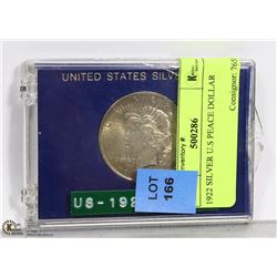1922 SILVER U.S PEACE DOLLAR