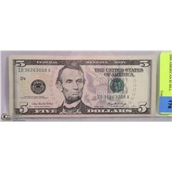 2006 AMERICAN $5 BILL