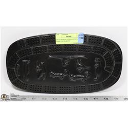 INUIT DESIGN CRIBBAGE BOARD MADE OF PEARLITE