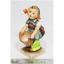 VINTAGE HUMMEL FIGURINE "GIRL WITH BASKET" WITH