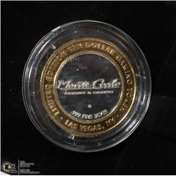 LTD EDITION GAMING TOKEN .999 FINE SILVER,