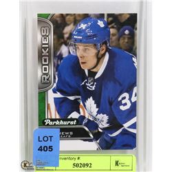 AUSTIN MATTHEWS ROOKIE CARD / PARKHURST