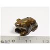 Image 1 : CARVED TIGERS EYE FROG FIGURINE