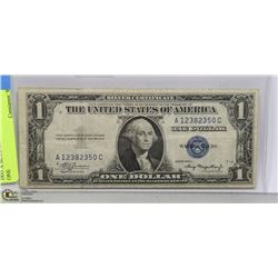 1935 A BLUE SEAL SILVER CERT. USA ONE