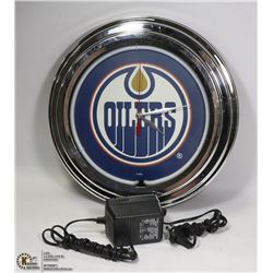 EDMONTON OILERS NEON CLOCK