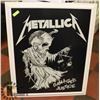 Image 1 : FRAMED METALLICA  ARTWORK  1989 ON FABRIC WITH