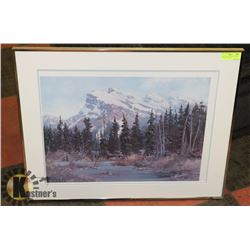 30 X 25 "MOUNT RUNDLE" LIMITED EDITION BY ELAINE