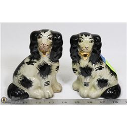 PAIR OF VINTAGE MANTLE SPANIELS 5" TALL