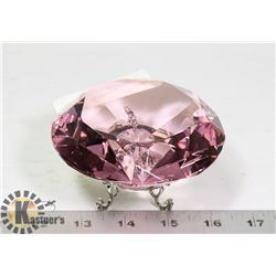 DECORATIVE PINK DIAMOND ORNAMENT WITH STAND