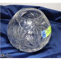 7" TALL PINWHEEL CRYSTAL BOWL