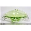 Image 1 : MID CENTURY GREEN ART GLASS SCULPTURE